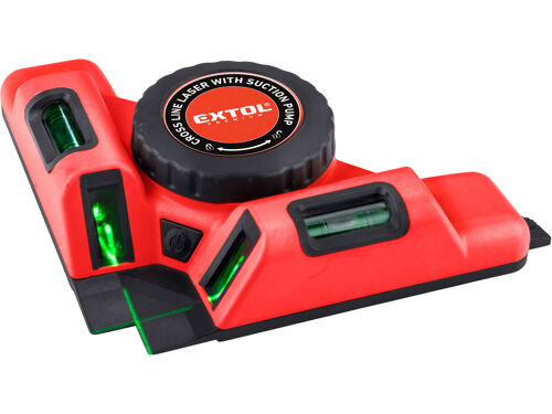 Laser zelený-úhelník 90°, s elektr. přísavným modulem extol 8823303